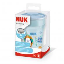 NUK Magic Cup 230ml mit Trinkrand und Deckel （blau）